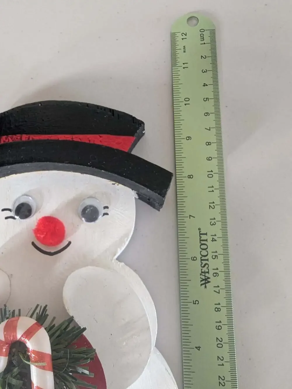 Set of 4 Handmade Wooden Snowman Christmas Decorations Holiday Shelf Sitters